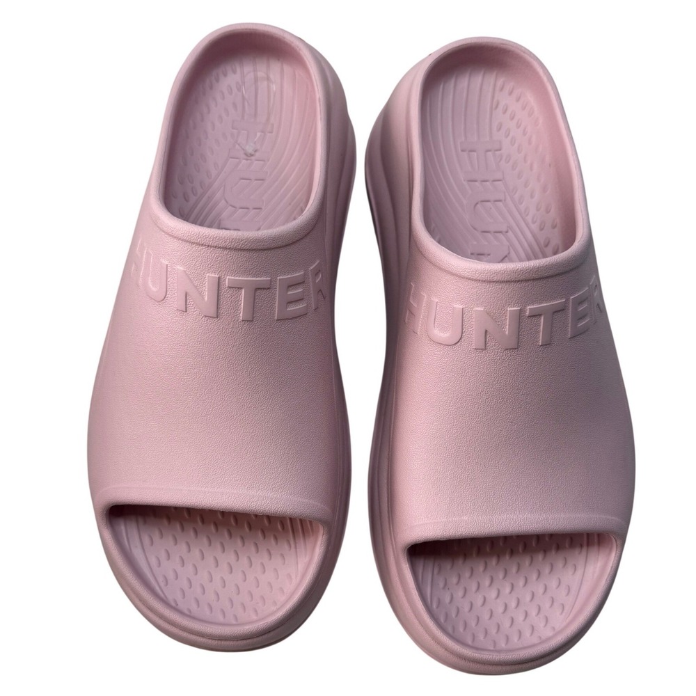 Hunter Haddie Womens Pink Platform Slide Sandals HWHADDIE680 Size 8M New
